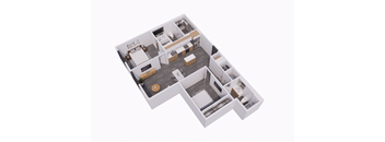 bedroom floor plan of a 2100 sq ft home