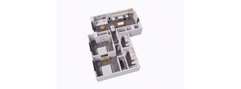 a floor plan of a 2100 sq ft apartment