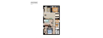 2 Bedroom Floor Plan at Ashton Heights, Hillcrest Heights, Maryland