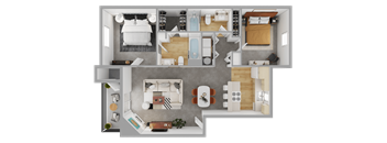 the bedroom floor plan of a 2100 sq ft apartment