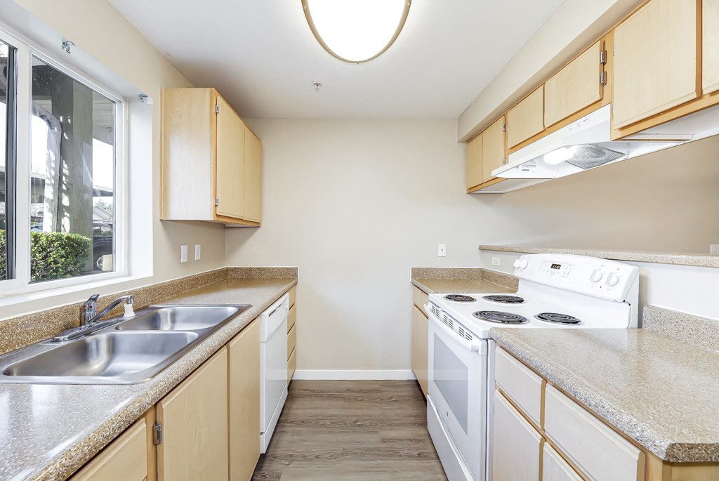 kitchen with white appliances