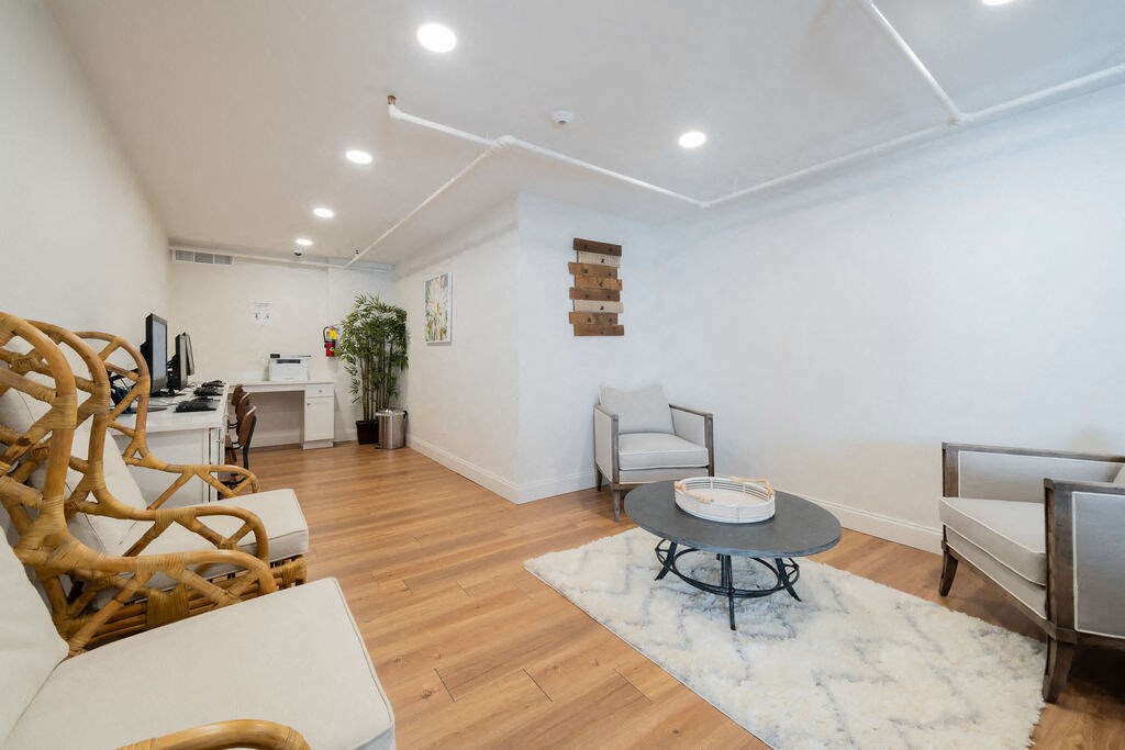 Living area at Elme Cumberland Apartments, Smyrna, GA