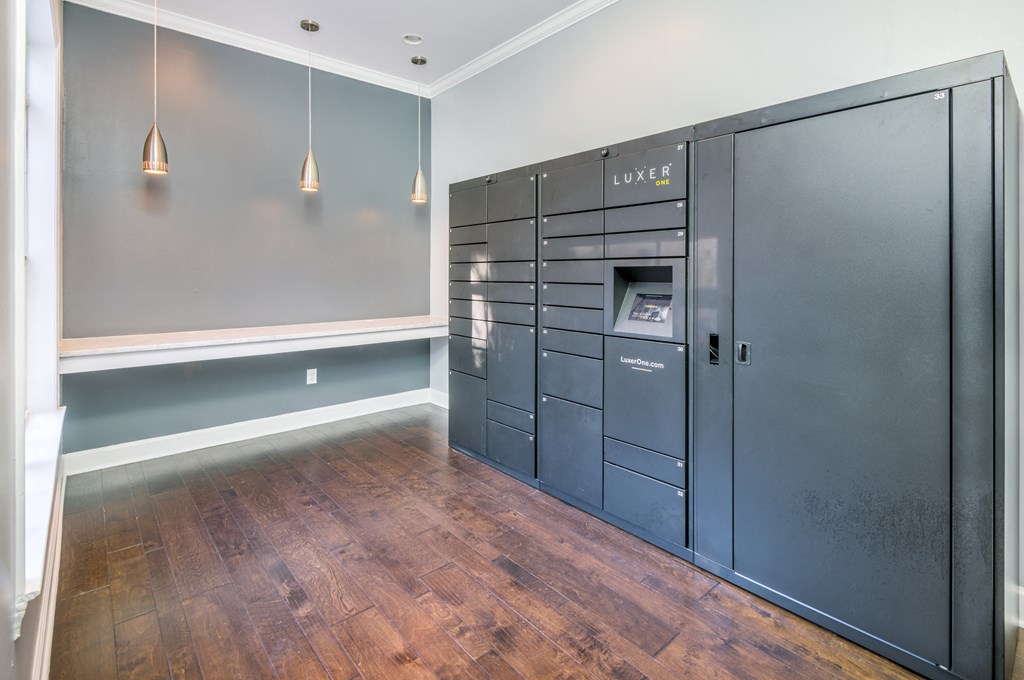 Mail lockers at Elme Conyers Apartments, Gorgia