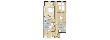 1 Bed1 Bath Den 875sf Floor Plan at Clayborne Apartments, Alexandria, 22314