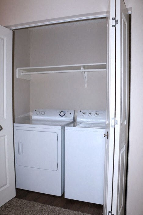 Washing machine at Elme Cumberland Apartments, Smyrna, Georgia