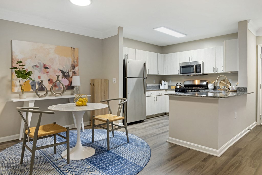 Dining Room & kitchen at Elme Dulles, Herndon, VA