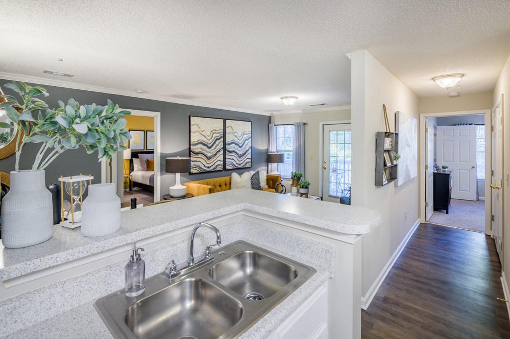 Kitchen interior at Elme Conyers Apartments, Conyers, GA