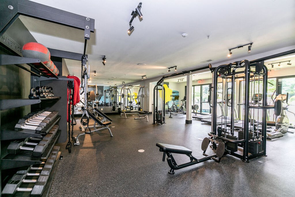 Gym center at Elme Marietta Apartments, Marietta, GA