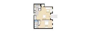 214D_908sqft Floor Plan at Clayborne Apartments, Alexandria, Virginia