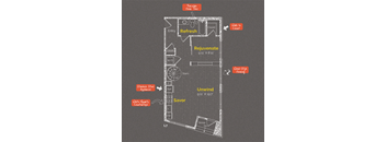 1 bedroom 1 bathroom Floor plan N at The Maxwell Apartments, Virginia