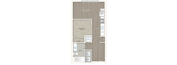 Studio-S1A floor plan at Trove Apartments, Virginia, 22204