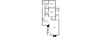 2 Bed | 2 Bath - B2B Floor Plan at Elme Dulles, Herndon, Virginia