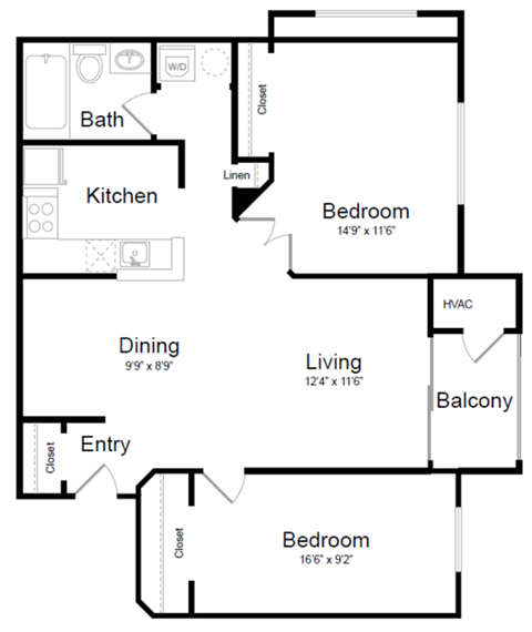 Sycamore - B1B Floor Plan at Elme Manassas, Manassas, VA, 20109