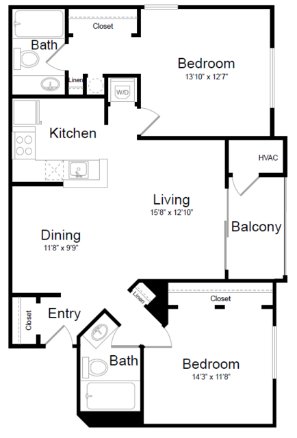 Maple - B2C Floor Plan at Elme Manassas