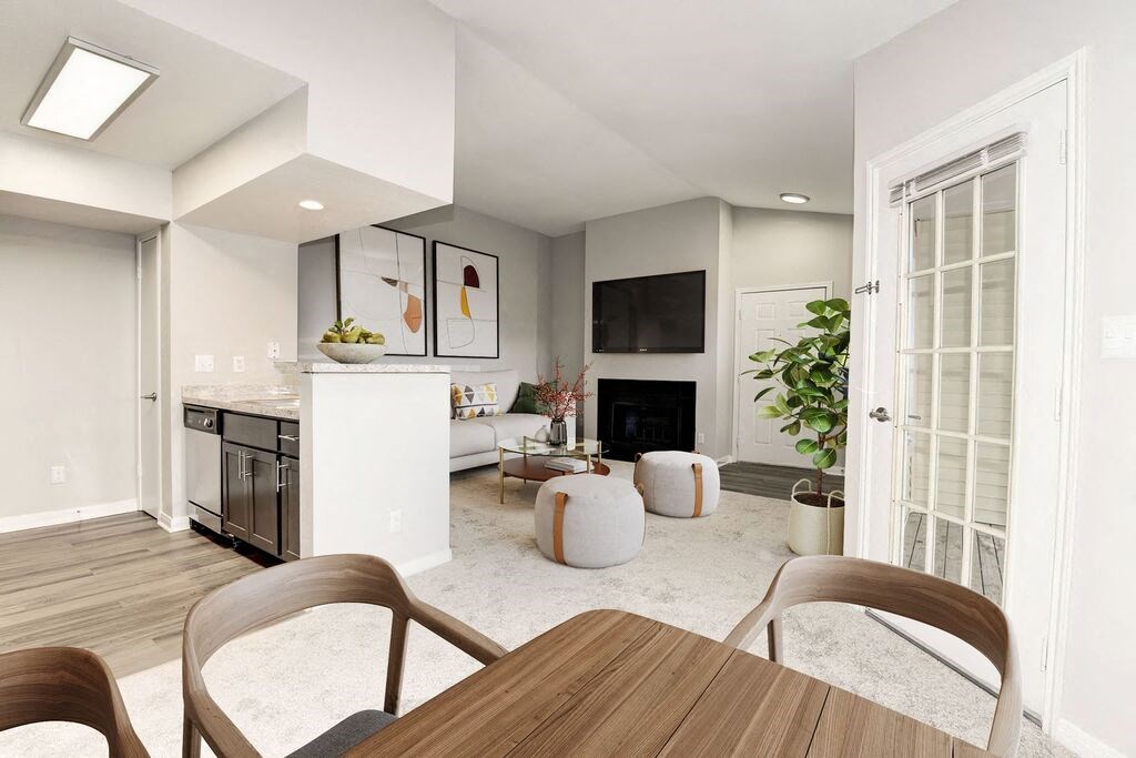 Living Room With Kitchen  at Elme Herndon, Virginia, 20171