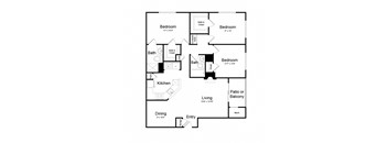 a floor plan of a house  at Elme Dulles, Herndon, VA, 20171