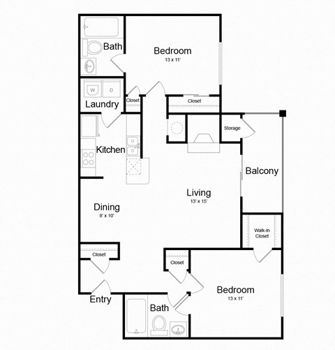 a floor plan of a house at Elme Germantown, Germantown, 20876