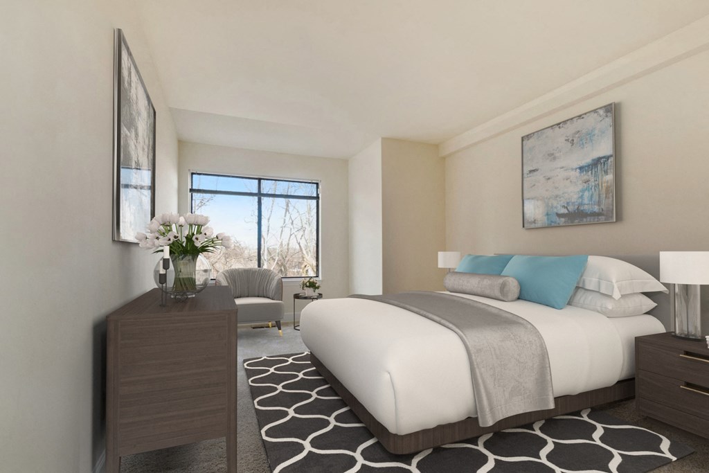 Bedroom at Elme Bethesda, Bethesda, MD