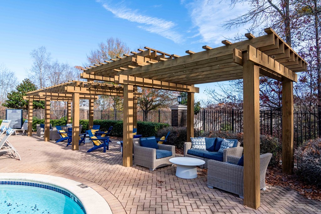 Poolside Deck at Elme Eagles Landing in Stockbridge, GA
