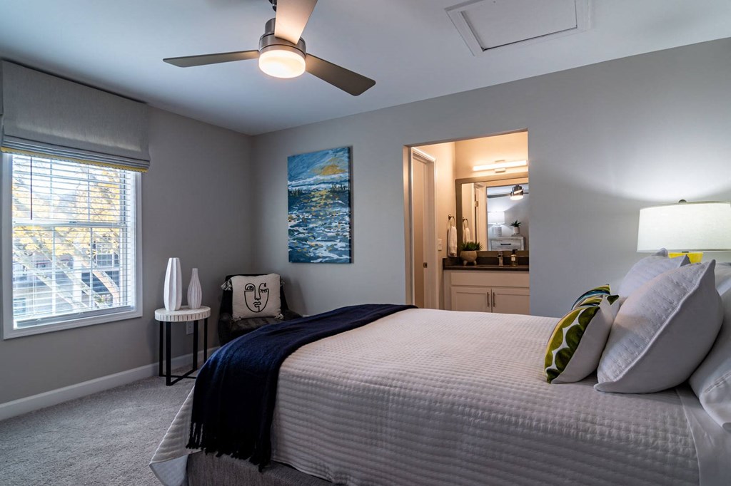 Bedroom with bed at Elme Sandy Springs Apartments, Atlanta, GA