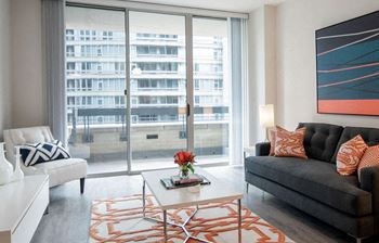 Floor-to-ceiling windows at Bennett Park Apartments, Virginia, 22209