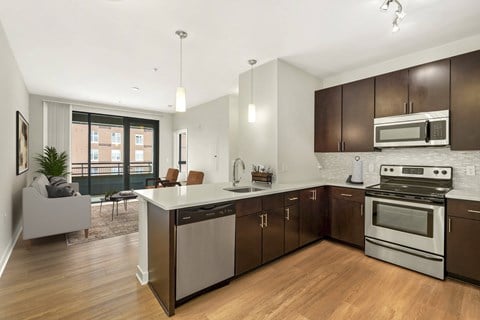 Kitchen at The Maxwell Apartments, Arlington, VA, 22203