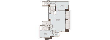 2 bed 2 bath floor plan Bat Bennett Park Apartments, Arlington