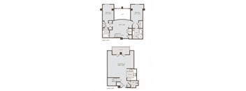 2 bed 2 bath floor plan N at Bennett Park Apartments, Arlington, 22209