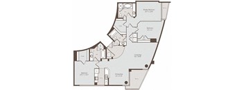 3 bed 3 bath floor plan C at Bennett Park Apartments, Virginia, 22209