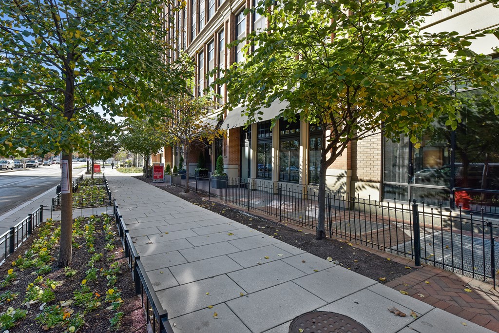 Yale West Exterior walk path at Yale West, Washington