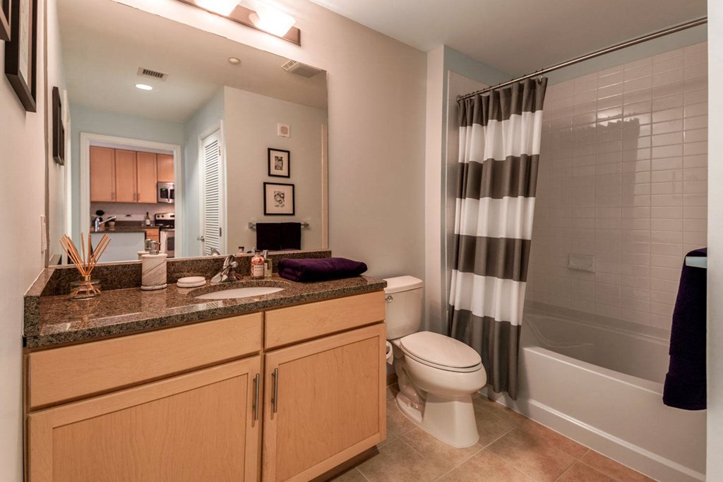Yale West Bathroom with vanity at Yale West, Washington, DC