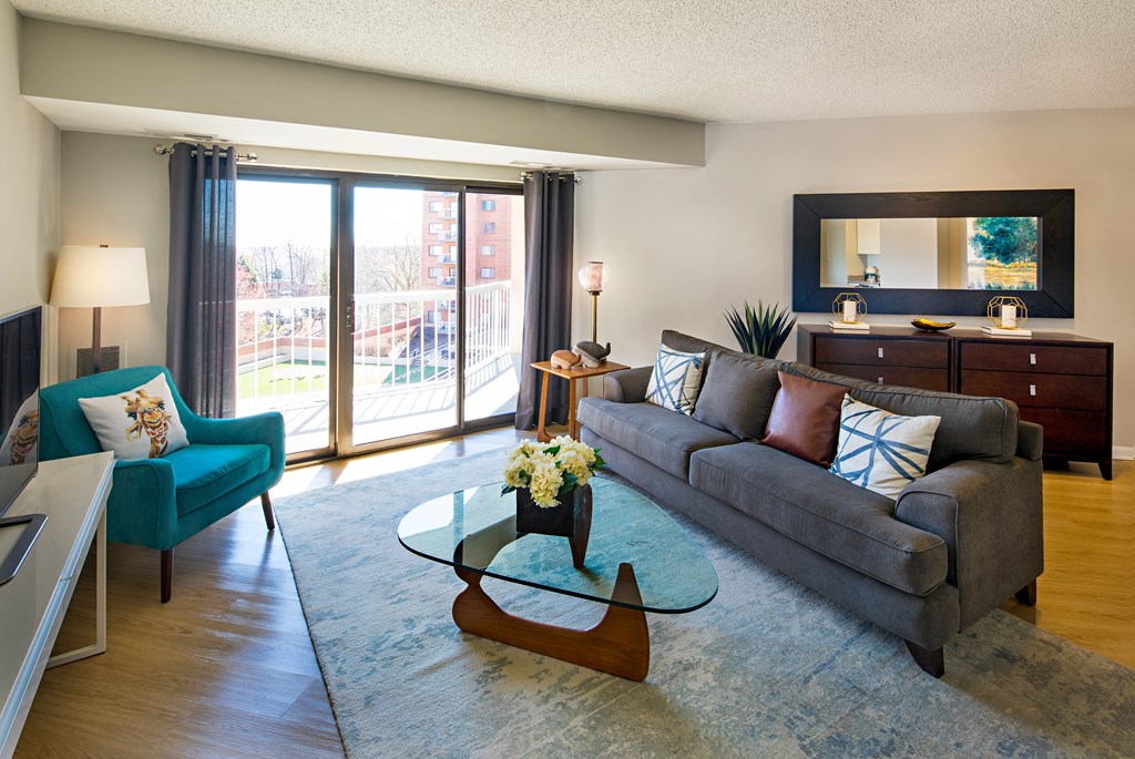 Cascade Living Room at Cascade at Landmark, Alexandria, VA, 22304