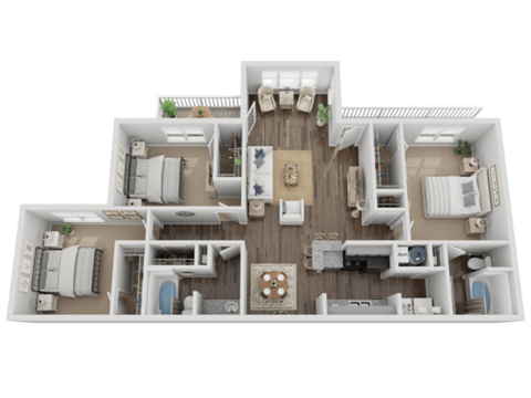 Cypress Floor Plan at Elme Eagles Landing, Stockbridge, GA
