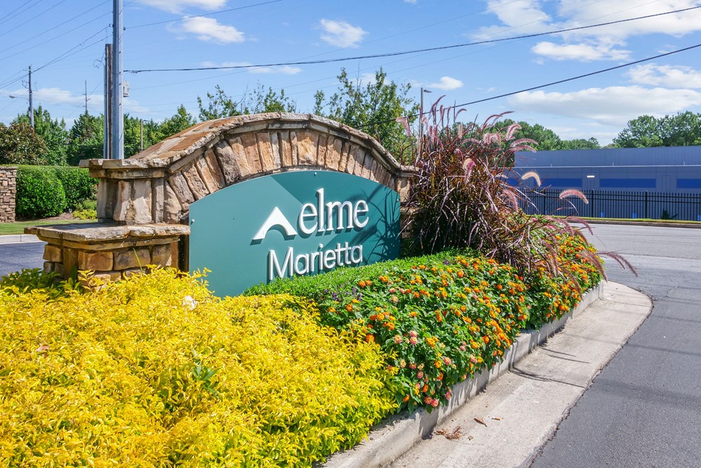 Property sign at Elme Marietta Apartments, Marietta, GA