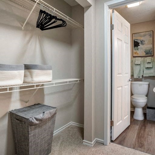 Closet with a bathroom at Elme Alexandria, Alexandria, 22304