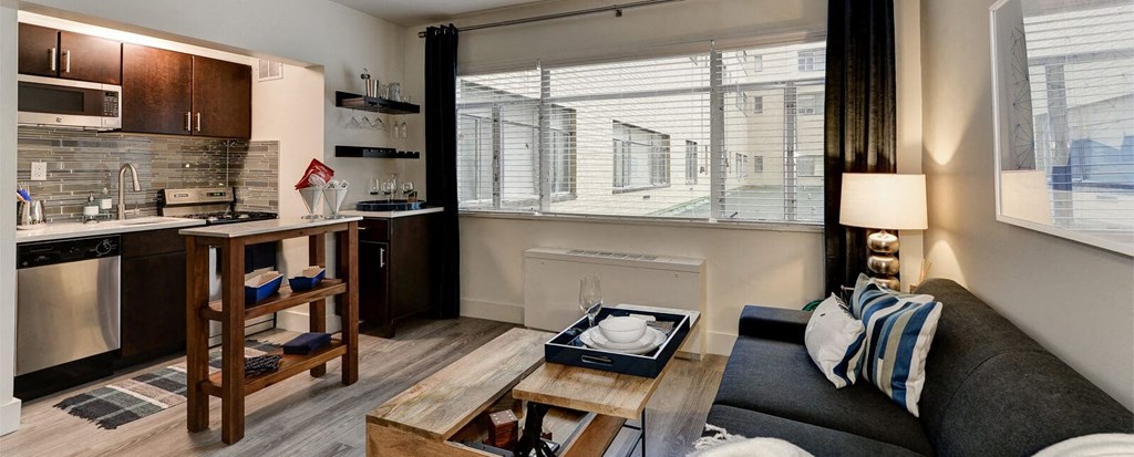 Living Room at 3801 Connecticut Avenue, Washington, DC