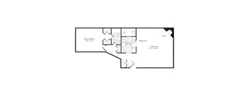 a black and white floor plan of a house at Elme Bethesda, Bethesda