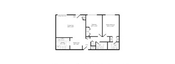 bedroom floor plan | luxury apartments in towson md | the southerly at Elme Bethesda, Bethesda, 20814
