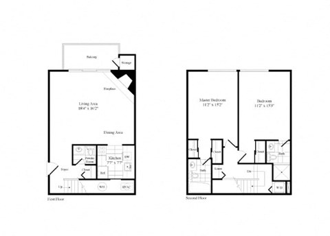 2 Bed | 2.5 Bath - B2I 1,111 Sq. Ft. floor plan at Elme Bethesda, Maryland