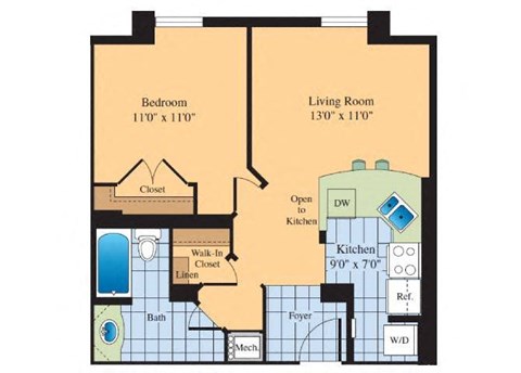 a floor plan of a home at The Ashby at McLean, McLean, VA