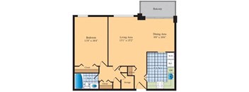 a blueprint of a floor plan at The Ashby at McLean, McLean Virginia