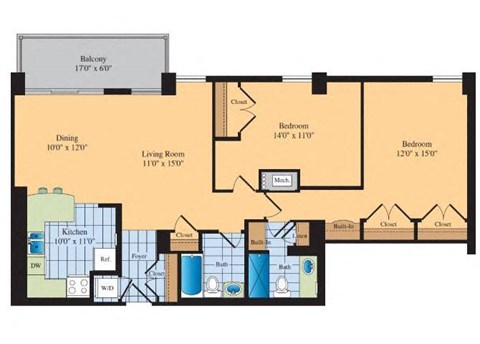 blueprint of organisation sector and apartments at The Ashby at McLean, Virginia, 22101