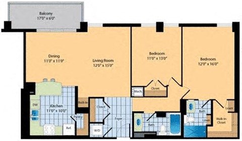 a floor plan of a house with a lot of floors at The Ashby at McLean, McLean, 22101