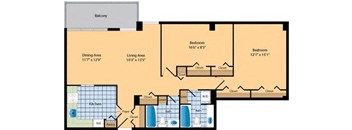 a floor plan of a house with a lot of furniture at The Ashby at McLean, McLean