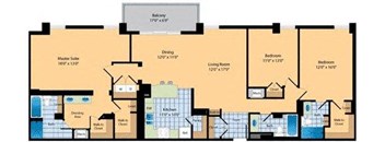 a floor plan of a house with many rooms at The Ashby at McLean, McLean Virginia