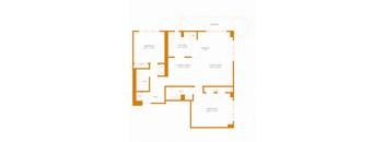 1217 Sq. Ft. Unit - 2 Bedroom Floor Plan at The Paramount, Arlington, 22202