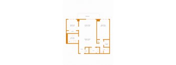 1040 Sq. Ft. Unit - 2 Bedroom 2.15 Bath Floor Plan - Unit B1C at The Paramount, Arlington, 22202