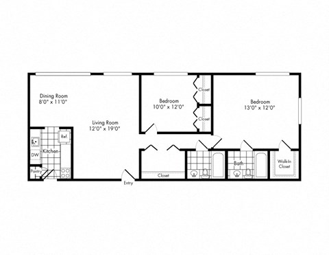 bc1 Floor Plan at Park Adams Apartments, Arlington, 22201