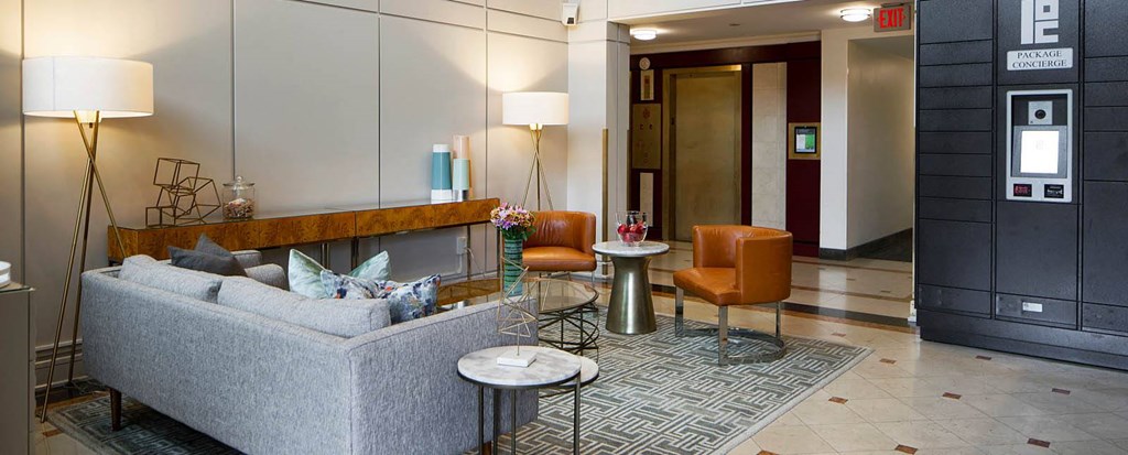 Spacious Lobby at Park Adams Apartments, Arlington, Virginia