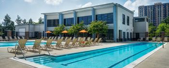 Swimming Pool area viewat Riverside Apartments, Alexandria, 22303